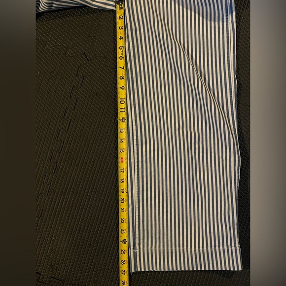 Madewell Emmett Wide-Leg Crop Jeans in Herringbone Railroad Stripe size 26T - Picture 7 of 9